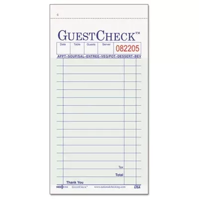Medium Duplicate Carbon Guest Check